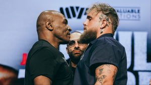 Jake Paul and Mike Tyson