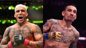 Charles Oliveira and Max Holloway