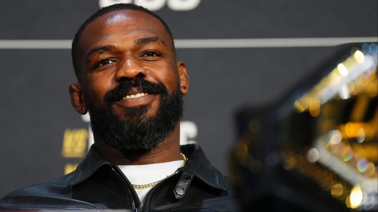 Jon Jones appears at the UFC 309 press conference at Madison Square Garden, UFC White House, Alex Pereira