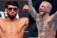 Arman Tsarukyan appears at the UFC 317 official weigh-in, opposite Dan Hooker after his win at UFC 305