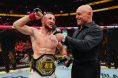 Merab Dvalishvili and Joe Rogan at UFC 320