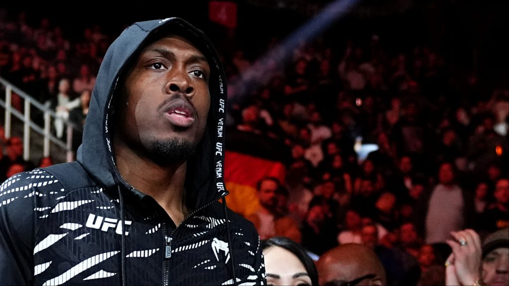 Jalin Turner walks to the Octagon for his fight at UFC 313