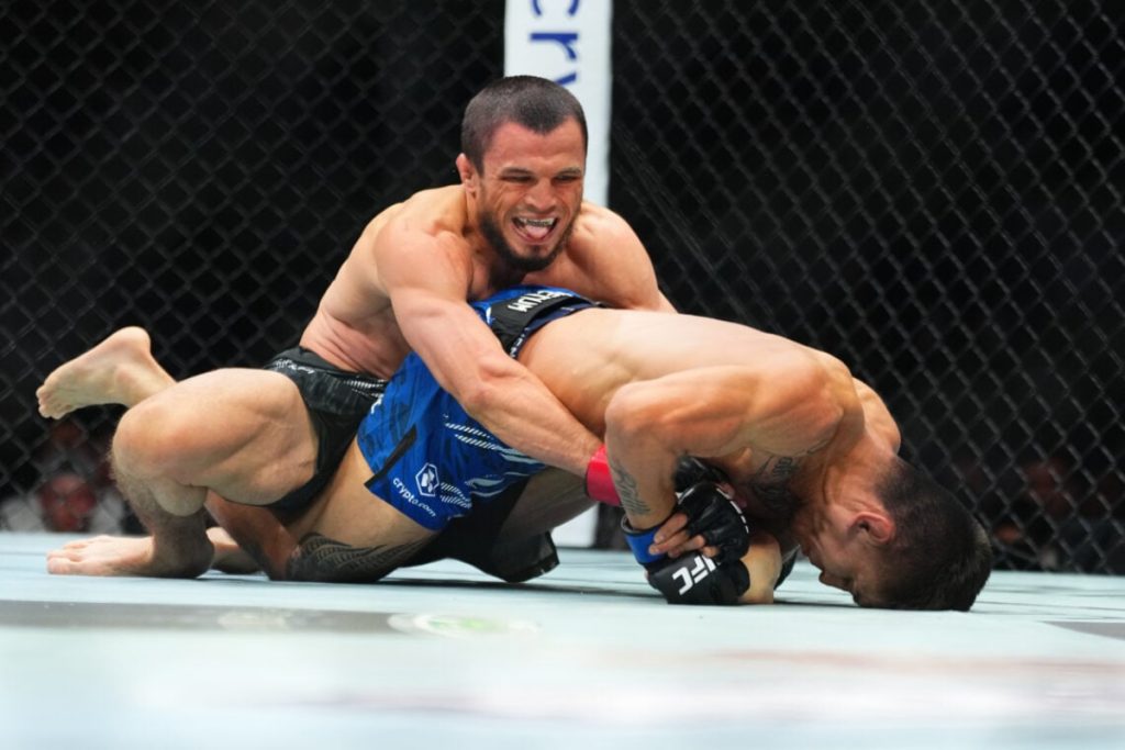 Umar Nurmagomedov controls Mario Bautista at UFC 321