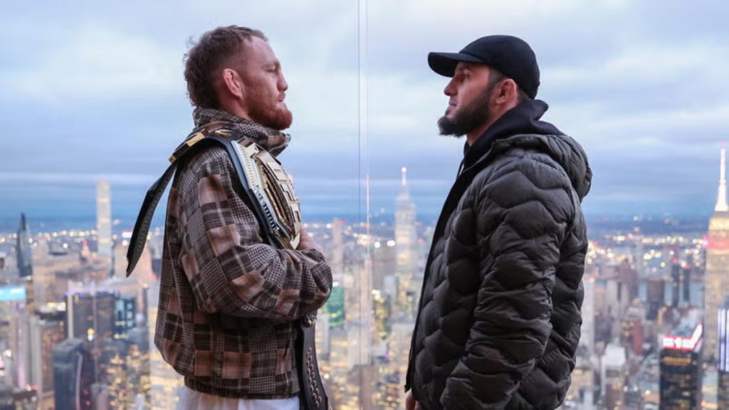 Jack Della Maddalena and Islam Makhachev UFC 322 staredown
