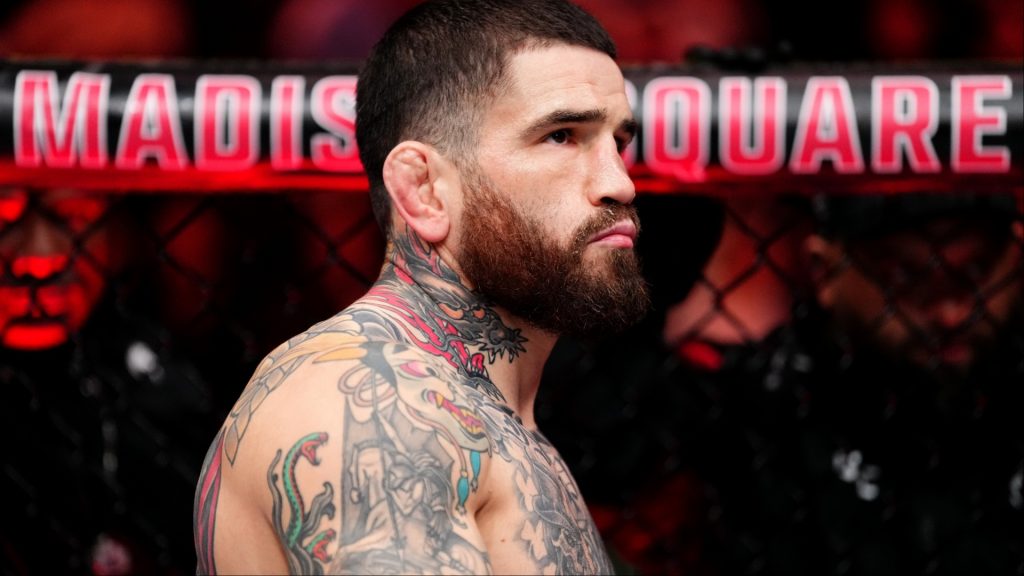 Sean Brady enters the Octagon for his fight at UFC 322