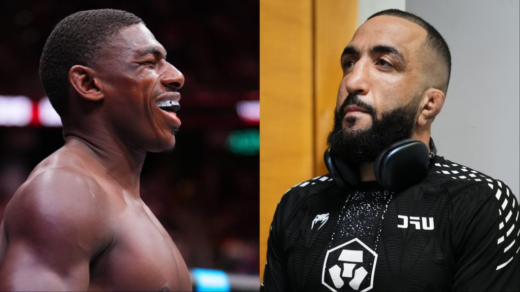 Joaquin Buckley enters the Octagon at UFC Atlanta, opposite Belal Muhammad in the locker room at UFC Qatar
