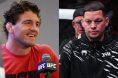 Ben Askren speaks at UFC Singapore media day, opposite Nate Diaz