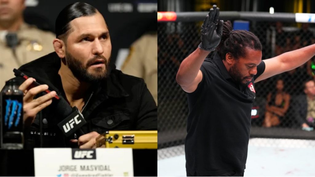 Jorge Masvidal and Herb Dean