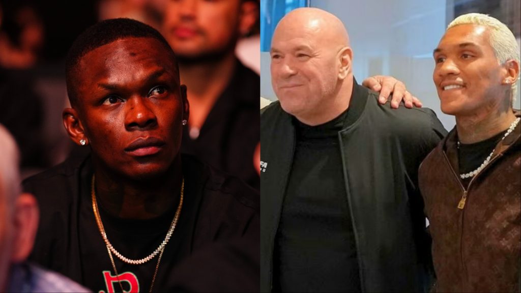 Israel Adesanya, Dana White and Conor Benn