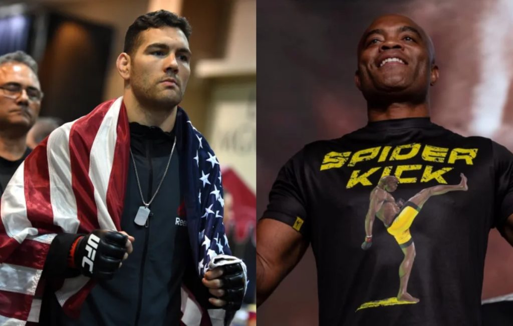 Chris Weidman and Anderson Silva