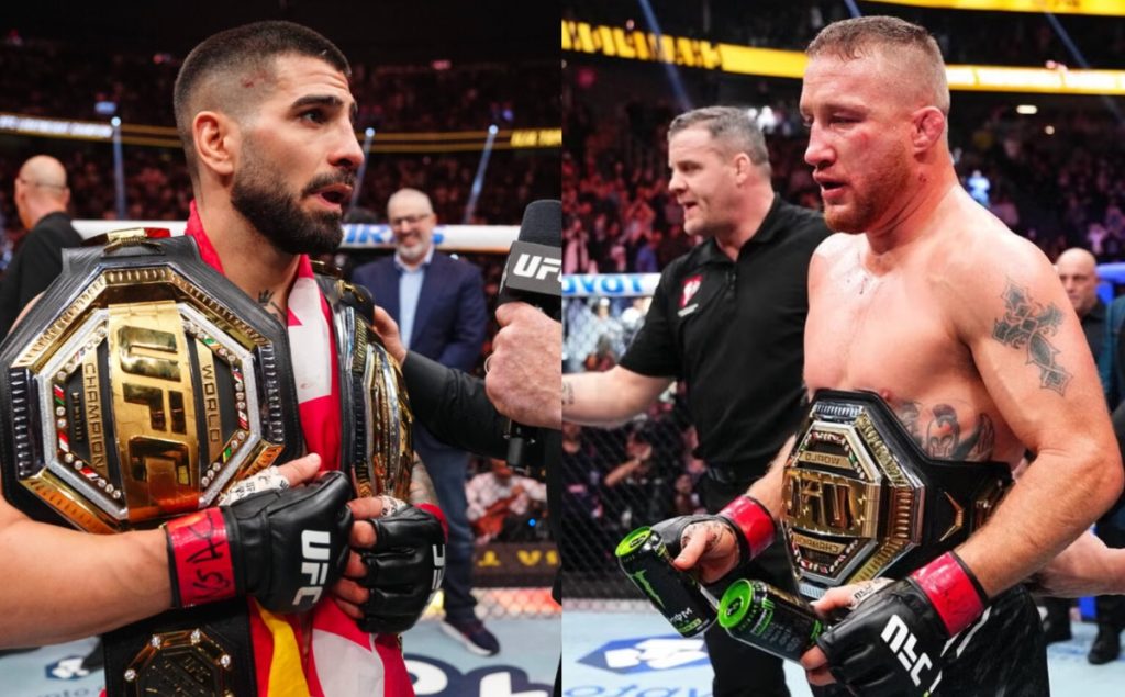 Ilia Topuria and Justin Gaethje