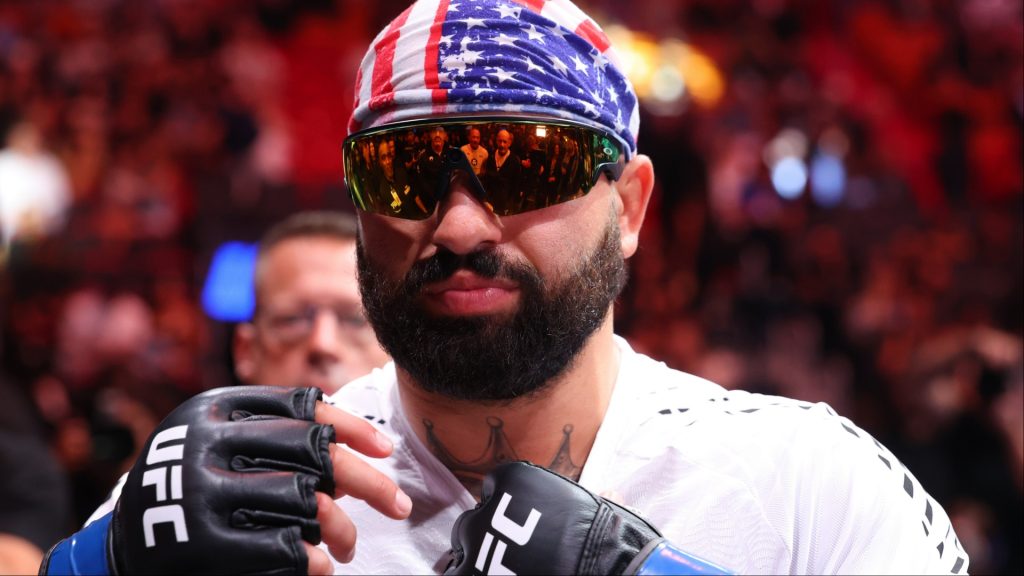 Josh Hokit walks to the Octagon at UFC 327
