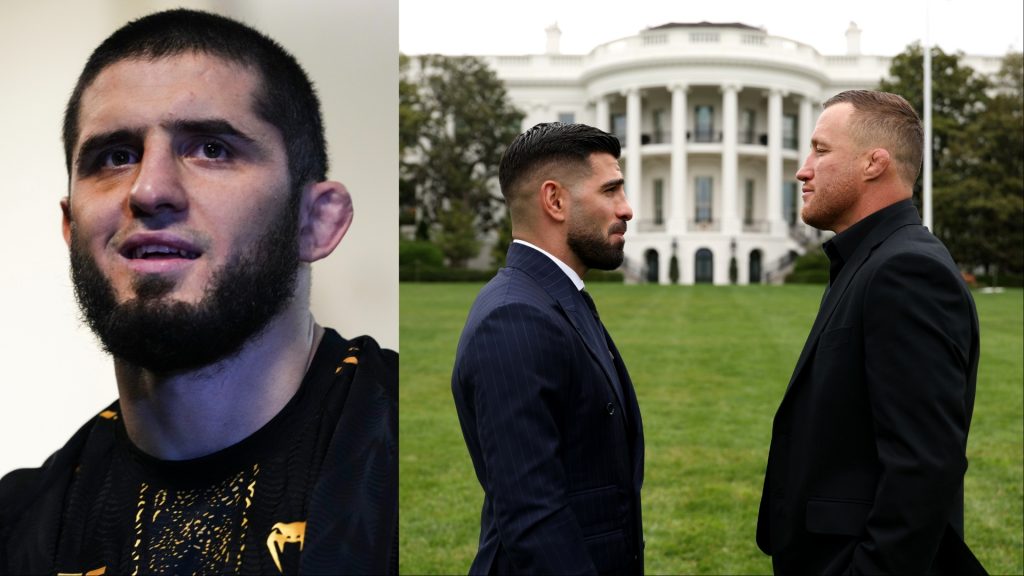 Islam Makhachev, Justin Gaethje and Ilia Topuria