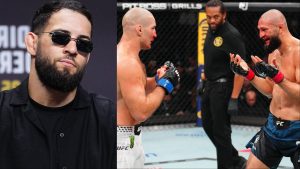 Nassourdine Imavov, Sean Strickland and Khamzat Chimaev