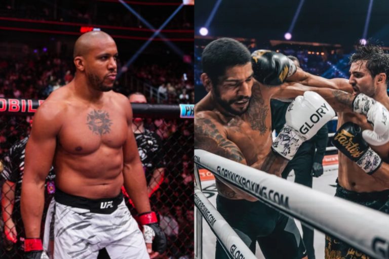 Ciryl Gane gets advice from Artem Vakhitov before UFC Freedom 250 fight with Alex Pereira