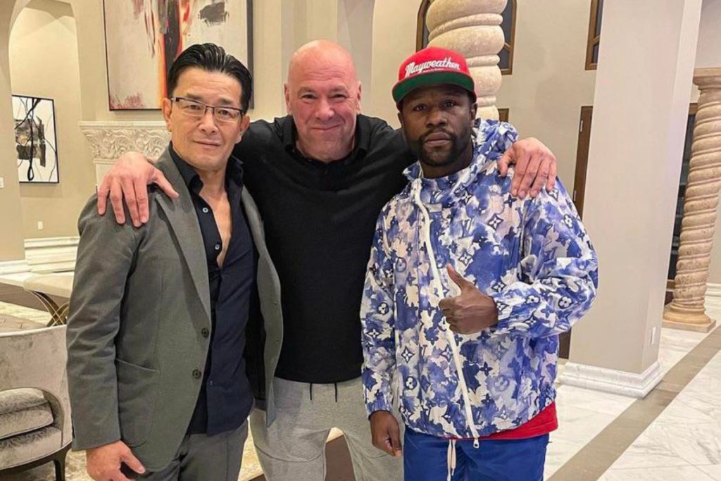 Dana White meets with Floyd Mayweather and Nobuyuki Sakakibara