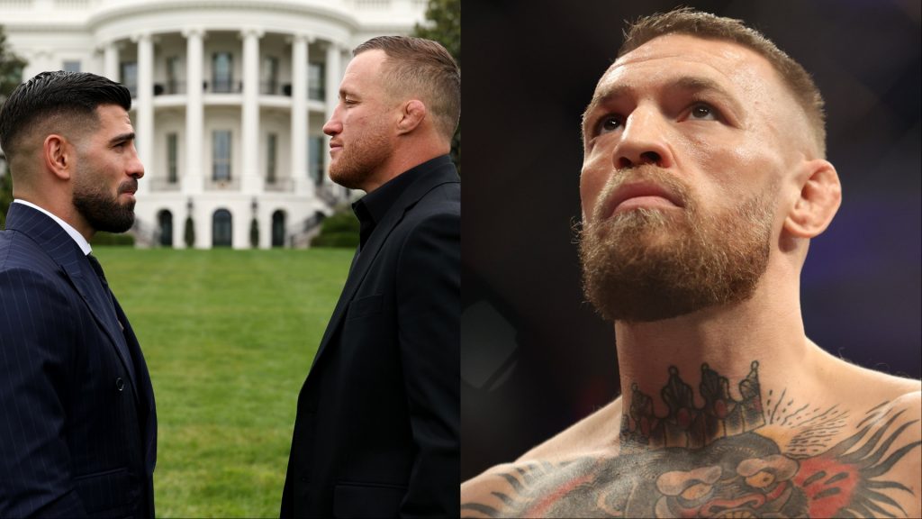 Ilia Topuria, Justin Gaethje and Conor McGregor