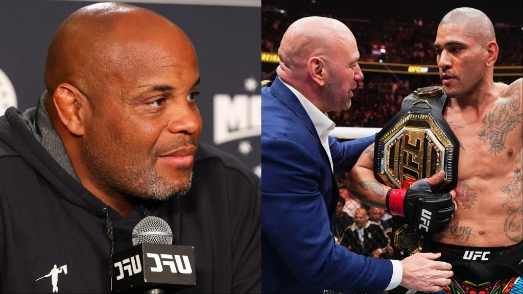 Daniel Cormier, Dana White and Alex Pereira
