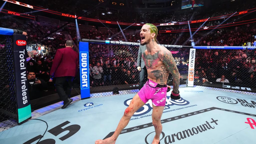Sean O'Malley enters the Octagon for a UFC 324 fight