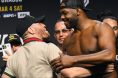 Jon Jones and Conor McGregor at the UFC 285 weigh-in