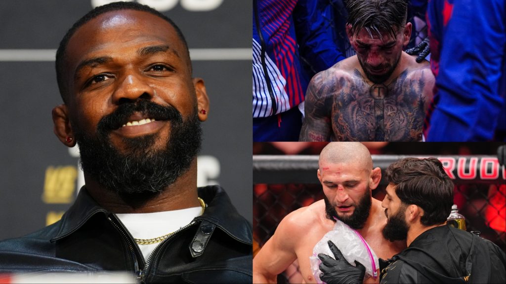 Jon Jones, Ilia Topuria and Khamzat Chimaev