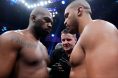 Jon Jones and Ciryl Gane face off in the cage at UFC 285