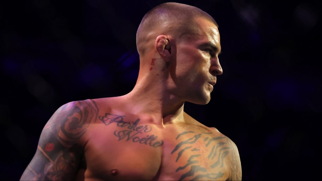 Dustin Poirier enters the Octagon at UFC 318