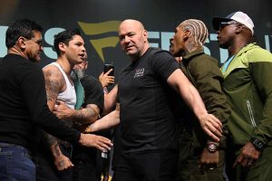 Ryan Garcia and Conor Benn separated during presser at Fanatics Fest NYC