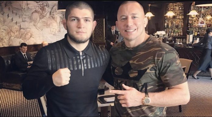 Khabib-Nurmagomedov-Georges-St-Pierre GSP, Khabib Nurmagomedov, Georges St-Pierre