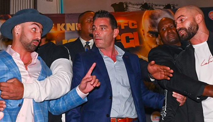 Paulie Malignaggi, David Feldman, Artem Lobov Paulie Malignaggi, David Feldman, Artem Lobov, BKFC 6